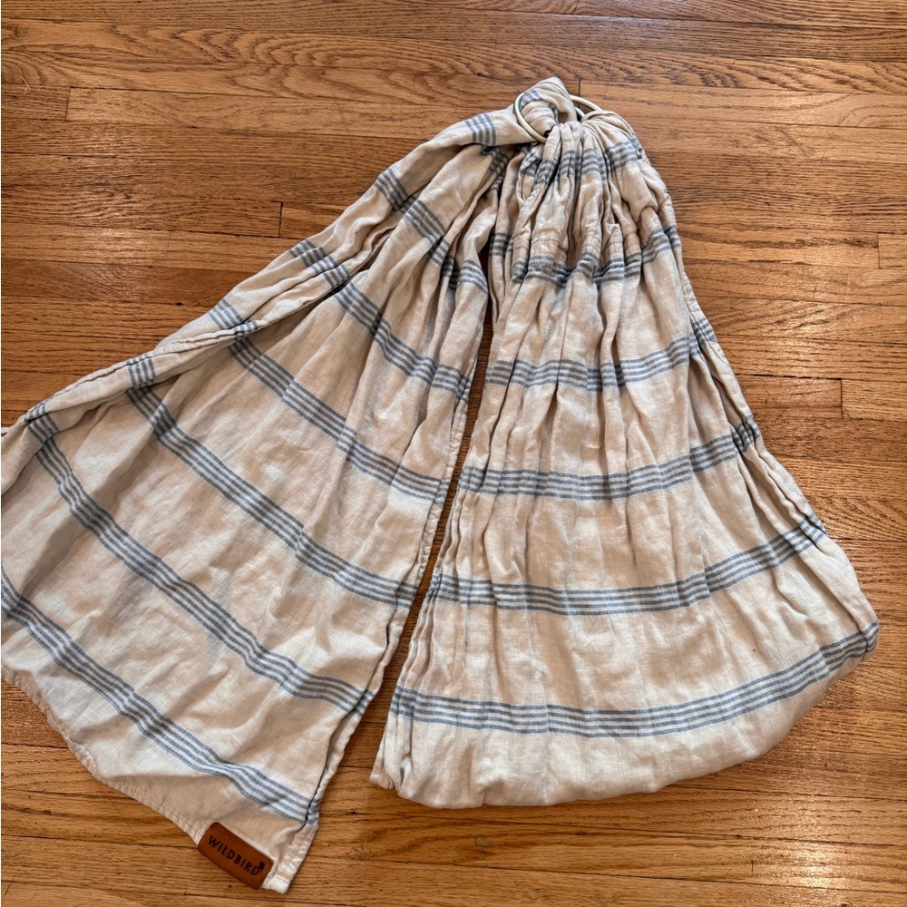 WildBird Cream and Blue baby ring sling